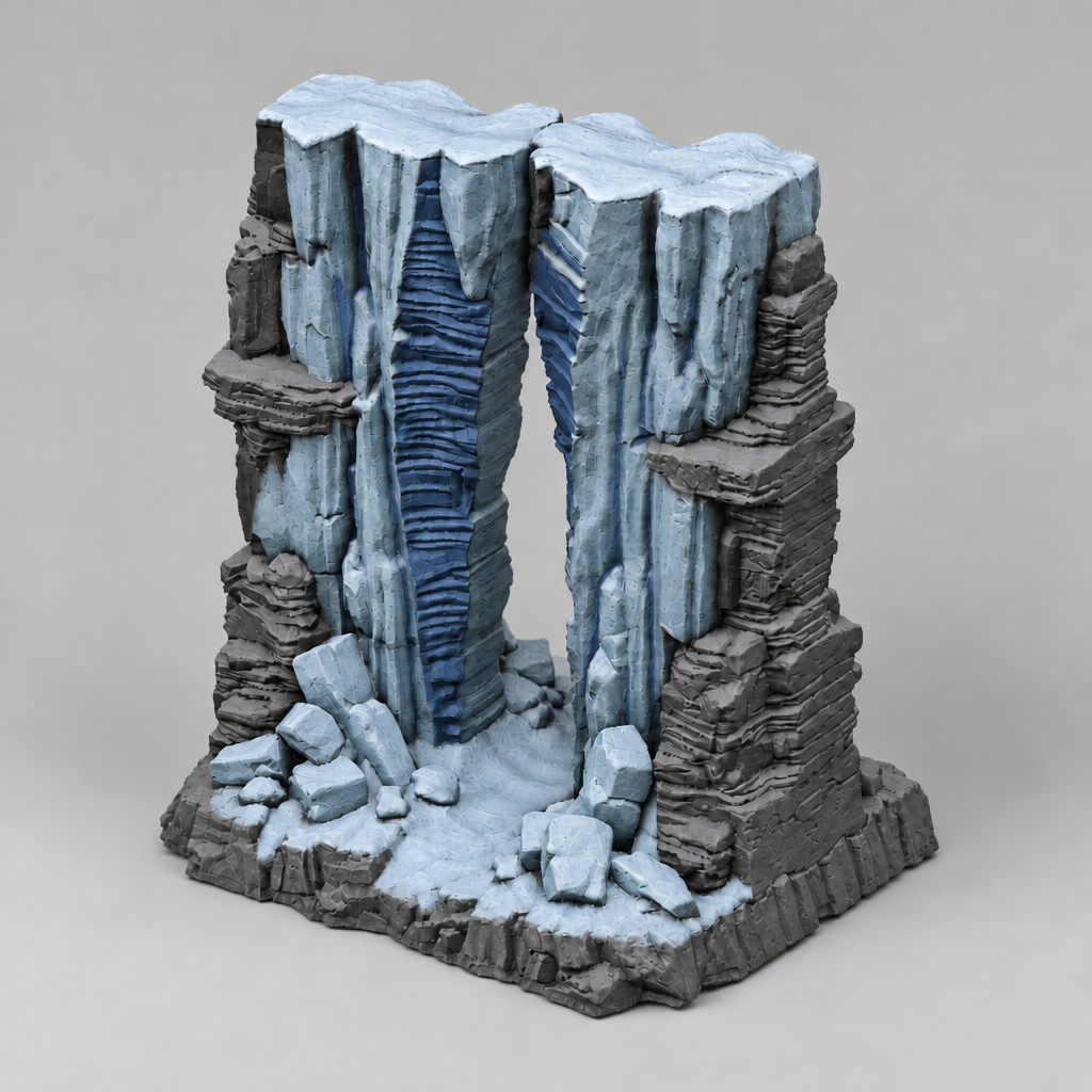Step 4: Ice seams and blue bands